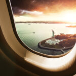 flying over nyc